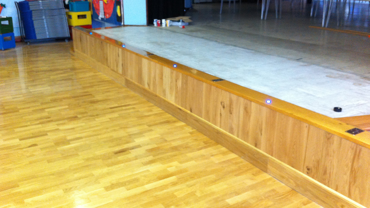 Wood Floor Restoration Of Main Stage At Three Bridges