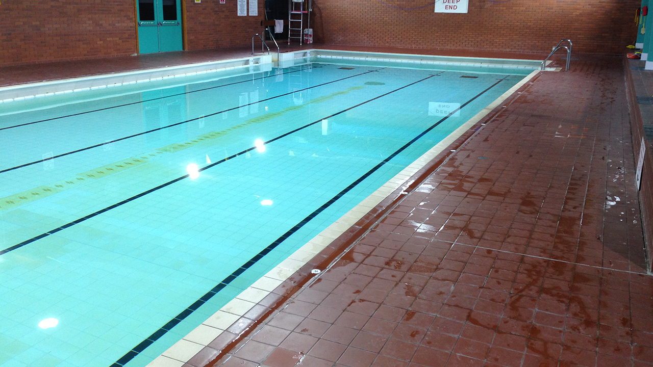 Poolside Deep Clean at Whitby Leisure Centre Poolside Deep Clean, Renue UK